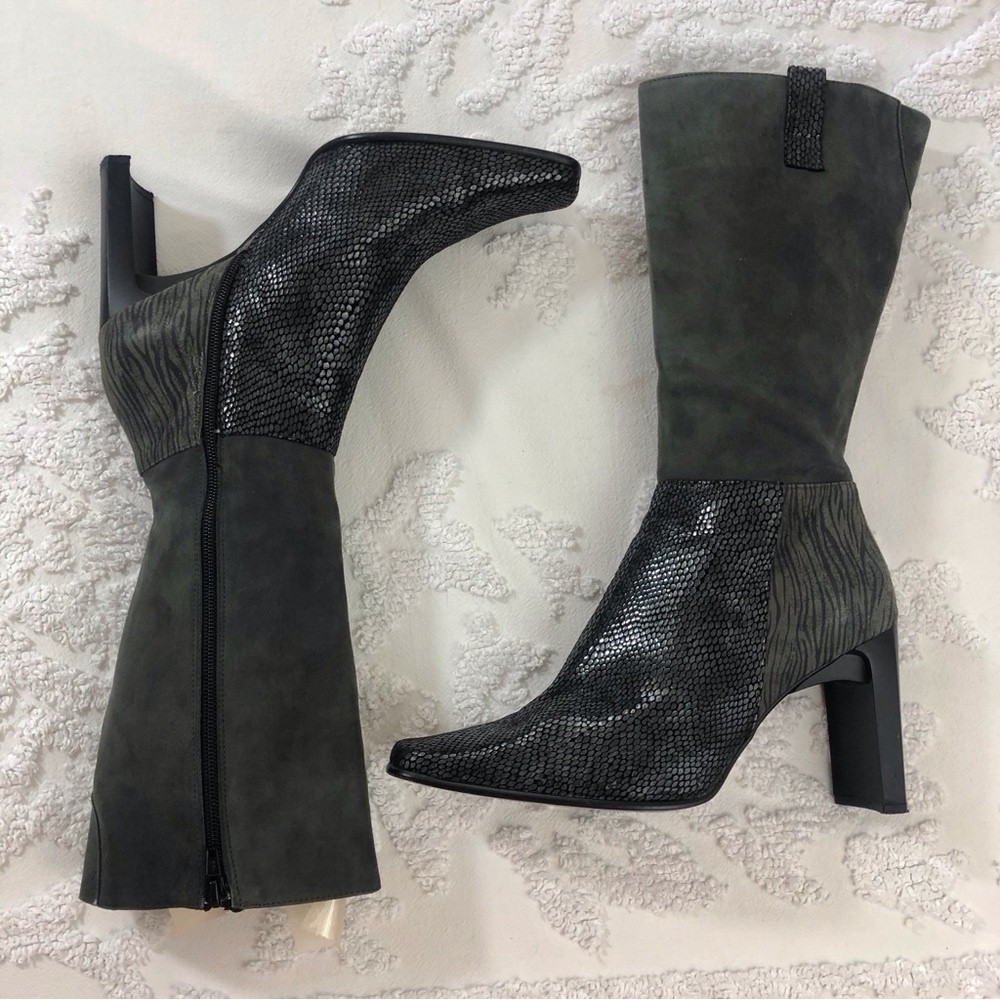 Proxy Gray Heeled Boots - Picture 13 of 16